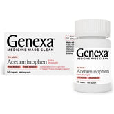 Genexa Extra Strength Acetaminophen Pain Fever Relief 50 Caplets